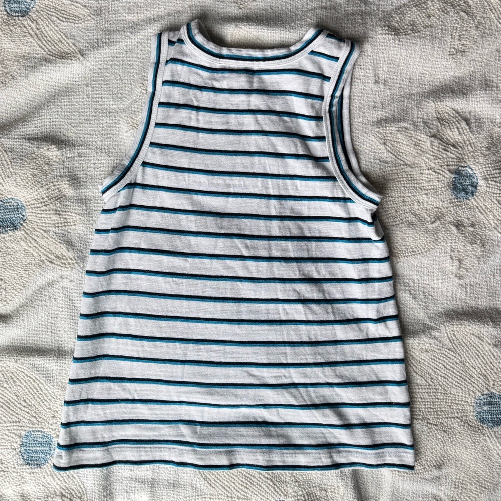 🌼5 For $25🌼 LOFT Navy and White Striped Tank Top Size M - Picture 3 of 8